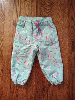 Jan and Jul Unicorn Fleece Lined Waterproof Trousers - 1T